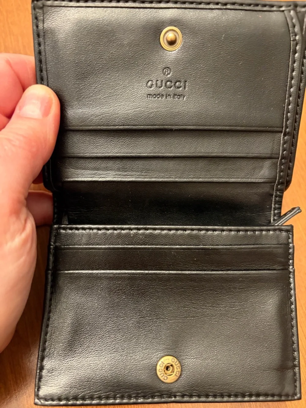 Gucci GG Marmont Card Case Women’s Wallet Black Leather Chevron Quiet Luxury - Picture 11 of 12